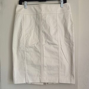 Ann Taylor Cream Pencil Skirt